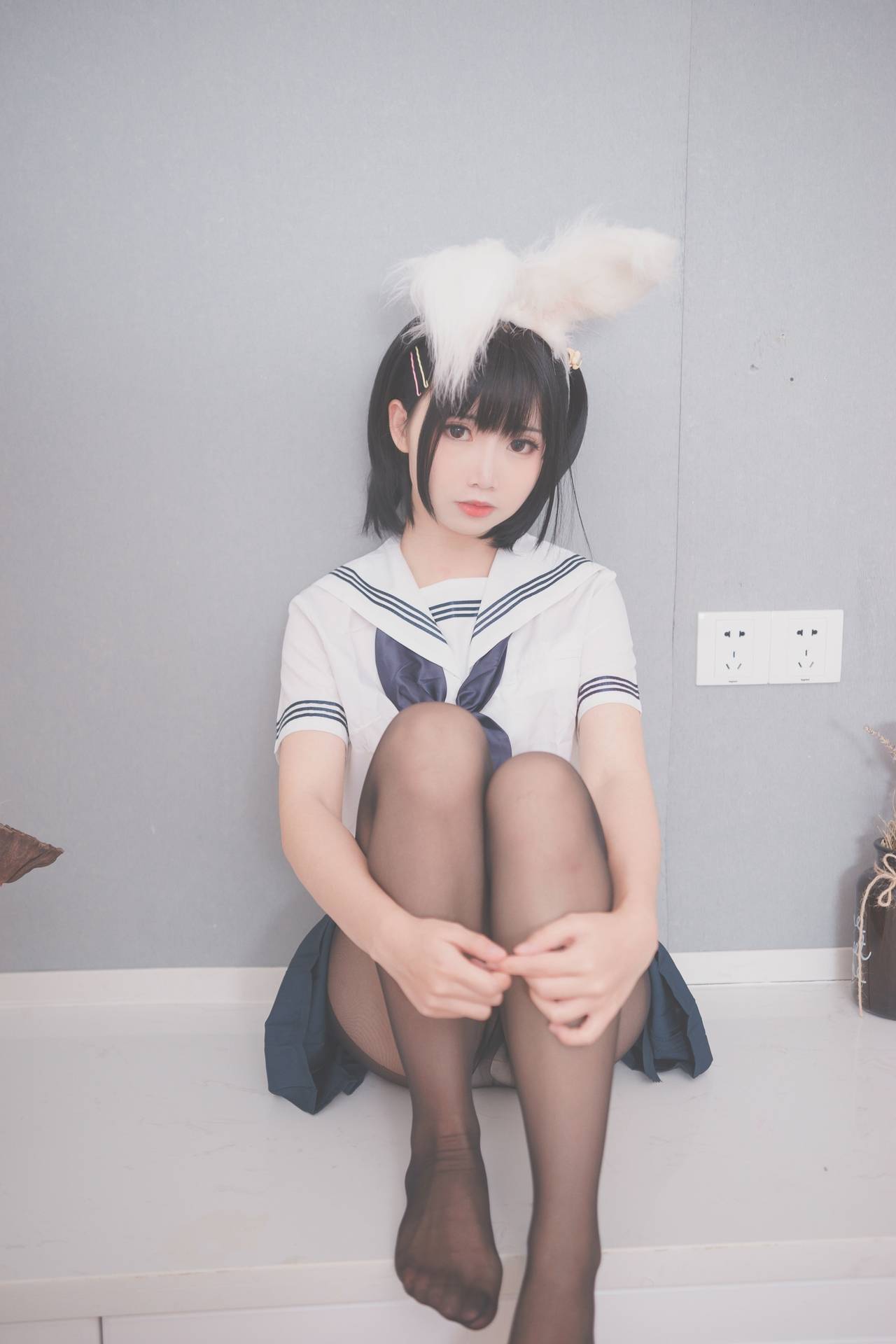 NO.056面饼仙儿兔耳jk组合呈现【17P】-可宝主